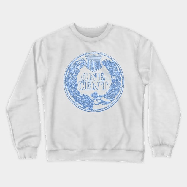 Indian Head Penny Crewneck Sweatshirt by historicimage